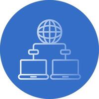 gegevens netwerk helling lijn cirkel icoon vector