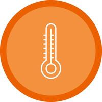 thermometer lijn multi cirkel icoon vector