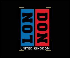 Londen typografie vector t-shirt ontwerp