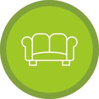sofa lijn multi cirkel icoon vector