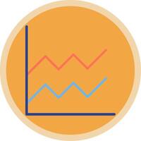 Oppervlakte diagram vlak multi cirkel icoon vector