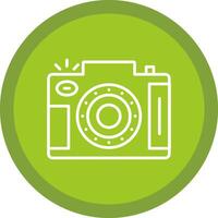 dslr camera lijn multi cirkel icoon vector