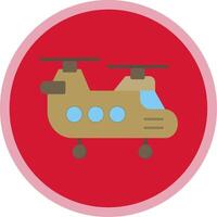 helikopter vlak multi cirkel icoon vector