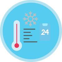 temperatuur controle vlak multi cirkel icoon vector