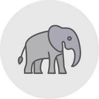 olifant lijn gevulde licht icoon vector