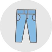 jeans lijn gevulde licht icoon vector