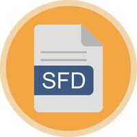 sfd het dossier formaat vlak multi cirkel icoon vector