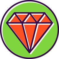 diamant gevulde ontwerp icoon vector