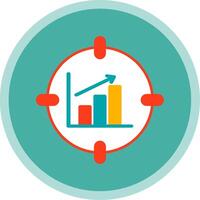 gegevens analytics vlak multi cirkel icoon vector