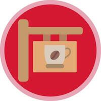 cafe bewegwijzering vlak multi cirkel icoon vector