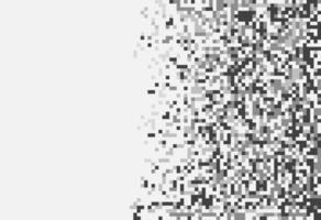 geometrische mozaïek pixel abstract patroon. zwarte en witte achtergrond. vectorontwerp van uw sjabloon voor grafische flyer-posterbanner vector