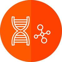 dna lijn geel wit icoon vector