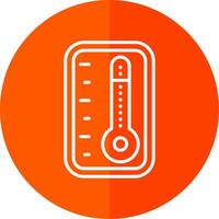 thermometer lijn geel wit icoon vector