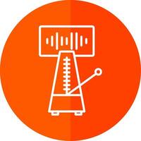 metronoom lijn geel wit icoon vector