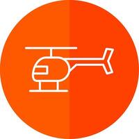 helikopter lijn geel wit icoon vector