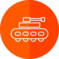 tank lijn geel wit icoon vector