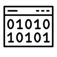 binair code lijn icoon ontwerp vector