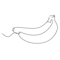 gezond biologisch banaan fruit doorlopend single een lijn tekening kunst ontwerp. vector