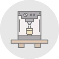 koffie machine lijn gevulde licht icoon vector