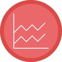 Oppervlakte diagram lijn multi cirkel icoon vector