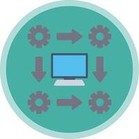 workflow vlak multi cirkel icoon vector