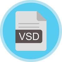 vsd het dossier formaat vlak multi cirkel icoon vector