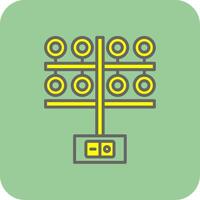 verlichting gevulde geel icoon vector