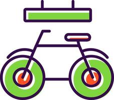 fiets gevulde ontwerp icoon vector