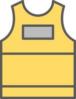 tank top lijn gevulde licht icoon vector