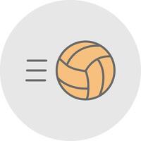 volley bal lijn gevulde licht icoon vector