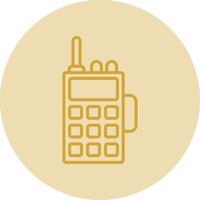 walkie talkie lijn geel cirkel icoon vector