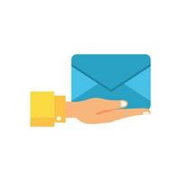 hand tillen envelop mail postdienst vector