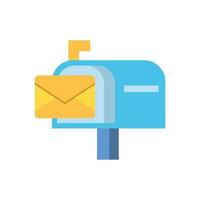 envelop post in brievenbus postdienst vector