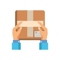 handhefbox verpakking postdienst vector