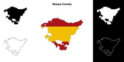 baskisch land schets kaart vector