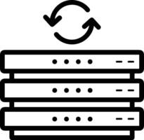 opslagruimte gegevens icoon symbool beeld voor databank illustratie vector