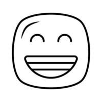 enthousiast emoji icoon, gelukkig gezicht ontwerp vector