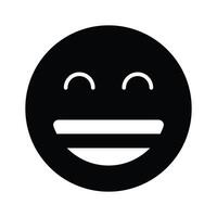 enthousiast emoji icoon, gelukkig gezicht ontwerp vector
