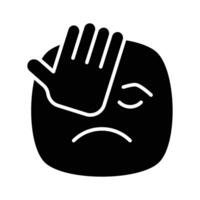 krijgen deze verbazingwekkend icoon van facepalm emoji, verdrietig uitdrukkingen emoji vector