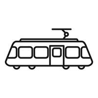 stad trein tram icoon schets . elektrisch beweging vector