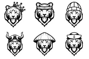 tijger bundel schets versie vector
