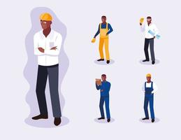 avatars set van professionele werknemers ontwerp vector