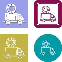 levering vrachtwagen pictogram vector