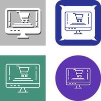 online winkelen pictogram vector