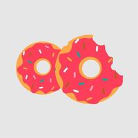 vector gebeten donuts