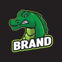 alligators hoofd mascotte logo sjabloon vector