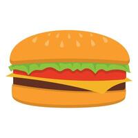vlak hamburger illustratie vector