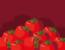 patroon van verse rode tomaten groenten vector