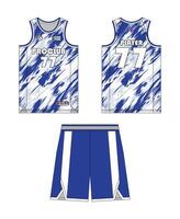 Jersey basketbal sjabloon ontwerp. basketbal uniform mockup ontwerp. concept ontwerp basketbal Jersey. vector