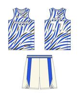 Jersey basketbal sjabloon ontwerp. basketbal uniform mockup ontwerp. concept ontwerp basketbal Jersey. vector